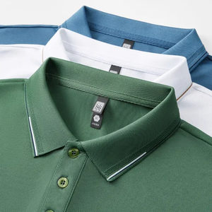เสื้อโปโลผ้าถักระบายอากาศสไตล์เรียบง่ายเสื้อถักแบบลำลองพิมพ์ลายโลโก้ได้ตามต้องการ - Product Image 4