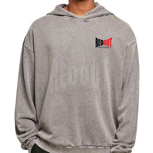 Ropa de Moda de Talla Grande, Sudaderas con Lavado Ácido, Ropa de Invierno, Color Sólido, Impresión de Logotipo Personalizada, Sudaderas con Lavado Ácido - Product Image 6