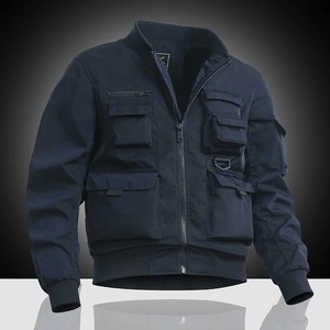 Hiver Cuir Véritable Canvas Multi Pocket Outdoor American Retro Work Suit Flight Jacket Loose Baseball Uniform - Product Image 6