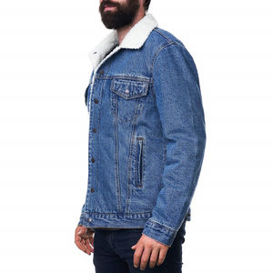 Veste en jean pour hommes, nouveau design, fermeture boutonnée sur le devant, broderie respirante pour l'hiver, motif léger, vente en gros - Product Image 3
