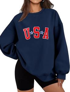 <b>Women</b> Casual Floral Print Long Sleeve Pullover <b>Tops</b> Lightweight Sublimated Sweatshirt Casual Solid Knitted Hoodies <b>for</b> Woman - Product Image 1