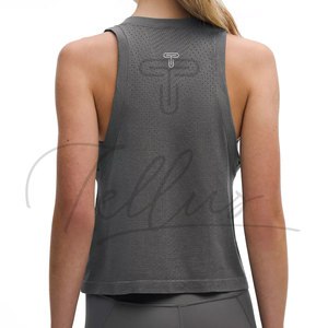 Camiseta Deportiva Corta de Punto Transpirable Personalizada para Mujer, Ropa de Gimnasio, Yoga, Talla Grande, Secado Rápido, Logotipo Frontal, Spandex/Poliéster - Product Image 3