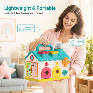 <span class=keywords><strong>Maison</strong></span> d'activités multifonctionnelle en plastique pour bébés, type cube, <span class=keywords><strong>Montessori</strong></span>, pour l'éveil des tout-petits - Product Image 4