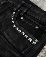 Jeans personnalisés pour hommes, style skinny, cloutés, déchirés, vieillis, cirés, coupe cloche, bootcut, évasés, baggy, empilés, en denim