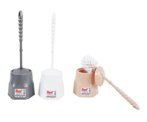 Vente en gros, ensemble de brosses de nettoyage et de support de cuvette de toilette en plastique de haute qualité - Product Image 2