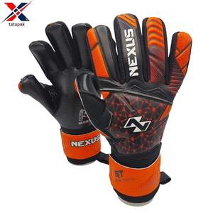 Gants de gardien de but de football personnalisés de haute qualité, cuir respirant, latex naturel, doigts antidérapants, protection extérieure - Product Image 2