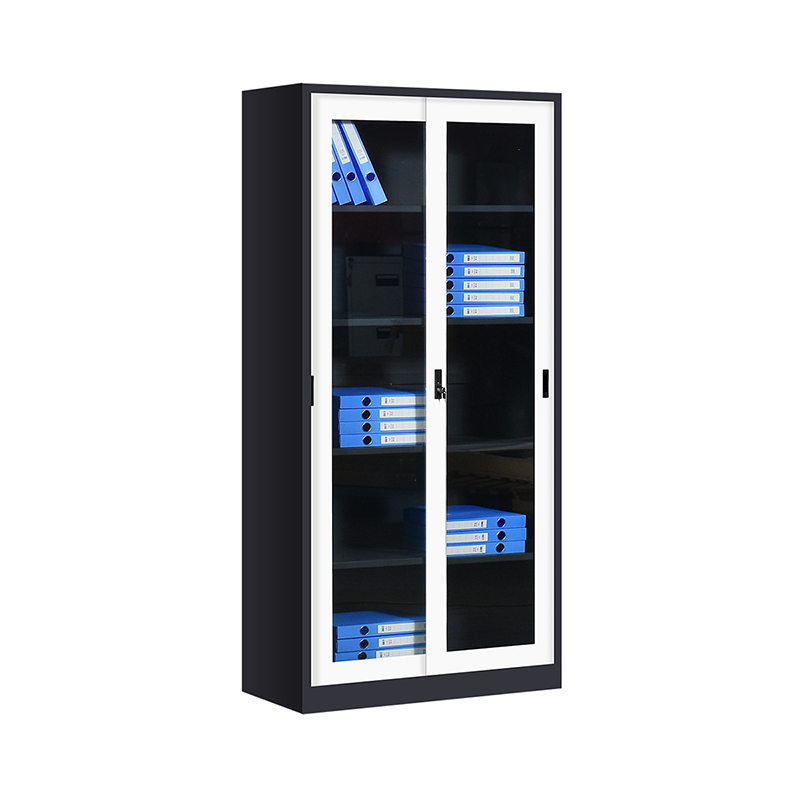 armoire avec 2 portes coulissantes en verre
