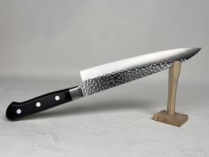 Cuchillo de Chef de acero inoxidable personalizado hecho a mano mango de madera contrachapada regalo de aniversario perfecto para él soporte de cuchillo de cocina OEM - Product Image 2