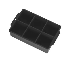 4/6/8 Ice Cube Trays Easy-Release Silicone Flexible Cube Trays With Spill-Resistant Removable Lid