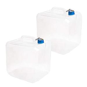 Cedilis 2 <b>Pack</b> 5.3 Gallon Collapsible <b>Water</b> Container Storage Jug Spigot Food Safe Camping Outdoor Hiking Emergency Portable - Product Image 1