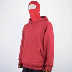 Sweat à capuche avec cagoule zippée 2 en 1 avec masque facial uni, en coton mélangé doux, pour la saison hivernale - Product Image 3