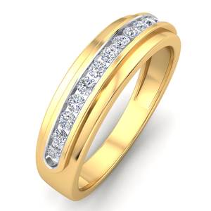 Bague classique élégante en or 14 carats pour femme 0.22Cts VS Clarity Lab Grown EF Color Diamond Luxurious Classic Ring Jewelry for Women - Product Image 1