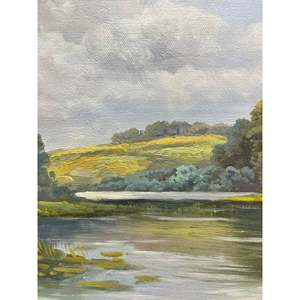 Dipinti a olio 36x24 pollici dipinti a mano 100% scena di primavera campo classico 3D pittura di paesaggio di arte della parete stampa fatta a mano - Product Image 6