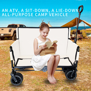 Carro plegable para <span class=keywords><strong>cochecito</strong></span>, carrito de playa utilitario de acero resistente, rueda de cuatro ruedas, soporte OEM personalizable hecho en China - Product Image 6