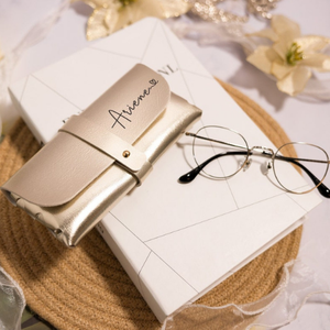 Estuche para Gafas de Cuero Genuino Personalizado, Semirrígido, Tamaño Personalizable, Diseño Sólido, Regalo para Damas de Honor, Recuerdo de Fiesta de Bodas - Product Image 5