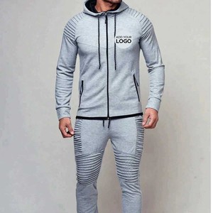 Chándal atlético para hombre Sudadera con capucha y cremallera completa Gimnasio y ropa informal Chándales - Product Image 6