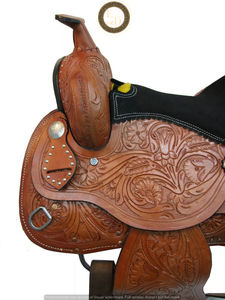 Premium Western DD en cuir véritable de haute qualité personnalisable léger confortable Performance baril course rodéo spectacle selle - Product Image 3