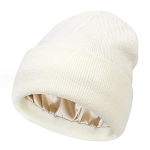 Winter New Products Design <b>Silk</b> <b>Lined</b> Winter Knitted <b>Hats</b> Beanies Satin <b>Lined</b> Knit Beanie <b>Hat</b> Cap With Satin <b>Lined</b> 2026 - Product Image 6