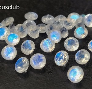 Natural <b>Rainbow</b> Moonstone Round Cut 5mm Faceted AAA Quality - <b>Top</b> Blue Flashy <b>Rainbow</b> Moonstone Loose Gemstone - Product Image 3