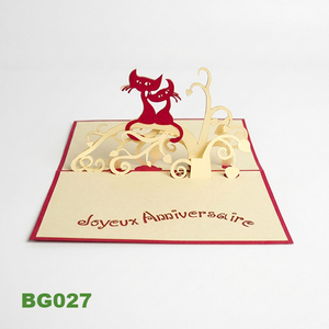 <b>Handmade</b> Pop-up 3D Traditional Vietnam Greeting Cards Matte Varnishing Letterpress Printing <b>Paper</b> Souvenirs Special Birthday - Product Image 5