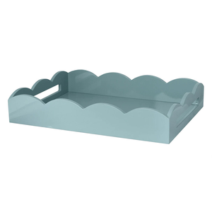 Bandeja de madera lacada con forma especial, Juego de 3 bandejas de servicio artesanales, color naranja - Product Image 2