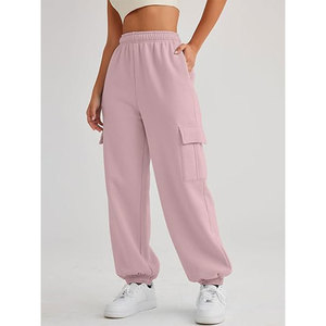 ขายส่งกางเกงเหงื่อผู้หญิง jogger ชุดสองชิ้นที่กําหนดเอง streetwear กางเกงวอร์มขนแกะ joggers ผ้าฝ้ายสําหรับสาว ๆ สบายๆ - Product Image 2