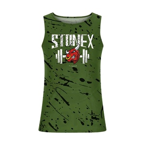 Débardeur de sport d'été à séchage rapide en coton avec logo personnalisé pour homme - Product Image 1