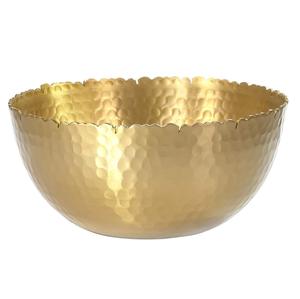 Borde de Zig Zag martillado Borde de cuenco de Metal dorado hecho a mano decoración moderna para el hogar mesa de comedor centro de mesa para exhibición de fiesta - Product Image 1