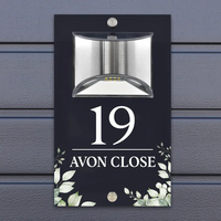 Signe d'adresse de numéro de maison LED Solar Outdoor Waterproof House Room Number Sign Acrylique Solar Address Led Number Letters Sign