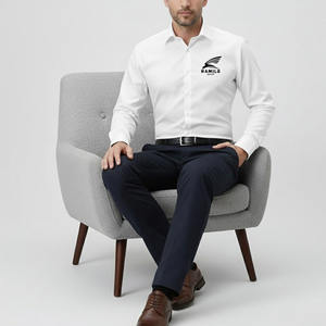 Most Popular Formal <b>Dress</b> Shirts Regular Fit Long Sleeve Business Shirts For Men Polyester Business Formal Shirts/Stock. - Product Image 4