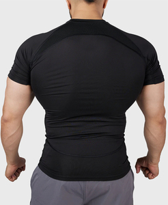 เสื้อยืดแบบรัดกล้ามเนื้อสำหรับผู้ชายป้องกันกลิ่นดูดความชื้นเสื้อยืดออกกำลังกายสำหรับผู้ชาย - Product Image 4