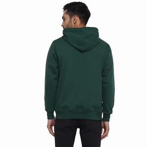 เสื้อฮู้ดดี้ผู้ชายทรงสลิมฟิตแบบเรียบง่าย ผ้าฝ้ายฟลีซ 100% พิมพ์ลายพัฟ ป้องกันการหดตัว รับสั่งทำตามแบบ - Product Image 2