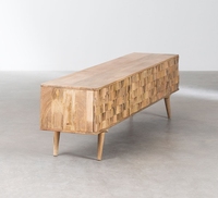 Support TV sur pied réglable en bois massif sculpté, de haute qualité, moderne, luxueux et antique, MA-104 Manish Art pour salon et hôpital