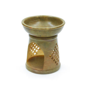 Diffuseur d'arôme sculpté à la main en stéatite naturelle ronde gravée brûleur à mazout artistique pour la décoration de la maison atmosphère relaxante - Product Image 6