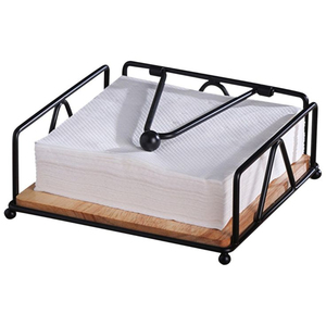 Kitchen Dining Table Sleek Metal Napkin Dispenser Modern Stainless Steel Napkin Holder With <b>Weighted</b> <b>Bar</b> For Hotel Supplier - Product Image 4