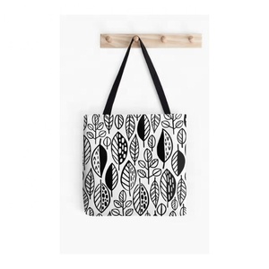 Work of Art 100pcs New Fashion Eco-friendly Custom Logo Reusable Recycled Handled <b>Canvas</b> Cotton <b>Large</b> Capacity Shopping Totes - Product Image 5