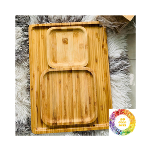 Tabla de cortar de bambú duradera tablas de cortar de cocina extragrandes charcutería natural Tabla de servir bloques de madera - Product Image 2