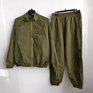 Conjunto de Chaqueta y Pantalones Cortos Cortavientos de Dos Piezas Estampados de Talla Grande para Hombre, Personalizados por el Fabricante, con Media Cremallera - Product Image 4