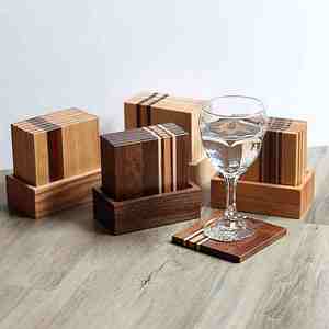 Sous-verres de table en bois de noyer personnalisés fabriqués en Inde Exportateur indien de qualité supérieure - Product Image 5