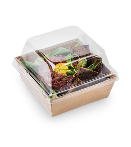 กล่องอาหารกระดาษคราฟท์สีขาว OSQ SMART PACK 550 สำหรับขายส่ง กล่องอาหารกันน้ำมันสำหรับอาหารกลางวัน กล่องอาหารแบบนำกลับบ้าน พร้อมโลโก้สั่งทำได้ กล่องอาหารอเนกประสงค์ - Product Image 1