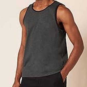 Camiseta sin Mangas Deportiva para Hombre, Transpirable, Estilo Urbano, Corte Holgado, Tejido de Punto de Poliéster/Algodón, Talla Grande, Estilo Casual, Dobladillo Curvo - Product Image 5