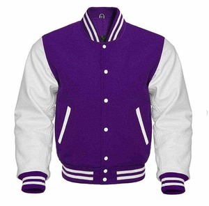Venta al por mayor Chenille bordado parche High Street Style Vintage Letterman Varsity Jacket para hombres Stand Collar Front Logo Position - Product Image 5