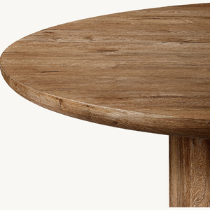 โต๊ะรับประทานอาหารไม้สักทรงกลมทนทานเรียบง่ายเฟอร์นิเจอร์ - Product Image 3