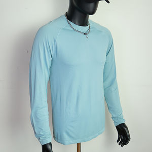 T-shirts graphiques personnalisés pour hommes, manches longues, coton uni, t-shirt de sport à col rond, respirant, t-shirts personnalisés pour hommes - Product Image 4