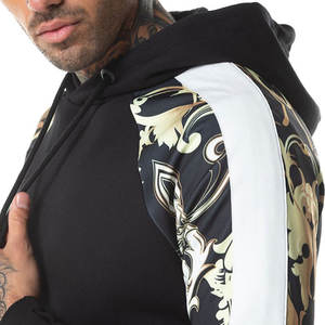 Sweat à capuche pour homme en coton épais, coupe oversize, avec impression en relief, personnalisable, de luxe, pour l'hiver, teint uni, imperméable - Product Image 5