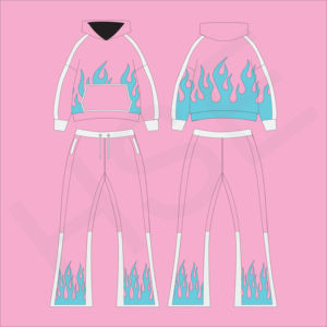 Conjunto de Ropa Urbana con Diseño Multicolor |   Sudadera con Capucha y Pantalones Deportivos con Estampado Personalizado - Product Image 1