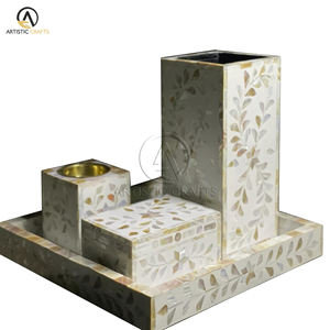 Juego de quemador Bakhoor de nácar, soporte de incienso de lujo, juego de quemador de incienso árabe MOP con soporte Bakhoor - Product Image 1