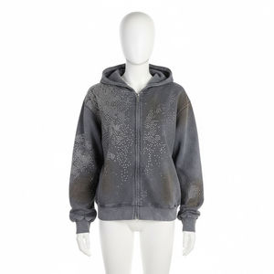 Sweat-shirt décoré de pierres offrant un style éclatant, une chaleur douillette et une mode décontractée expressive pour un usage quotidien remarquable et un look urbain. - Product Image 3