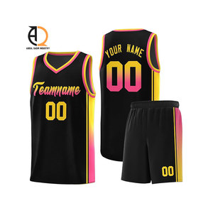 Conjunto de camiseta de baloncesto para hombre Uniforme transpirable de secado rápido con estampado de logotipo de equipo Ropa de baloncesto de poliéster 100% - Product Image 1