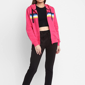 Sudaderas con capucha de punto con estampado de Jersey de alta calidad y diseño personalizado para mujer, ropa informal, sudaderas con capucha de talla grande para mujer a la venta en línea - Product Image 4